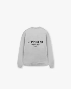 Represent Owners Club Long Sleeve T-Shirt - Ash Grey
