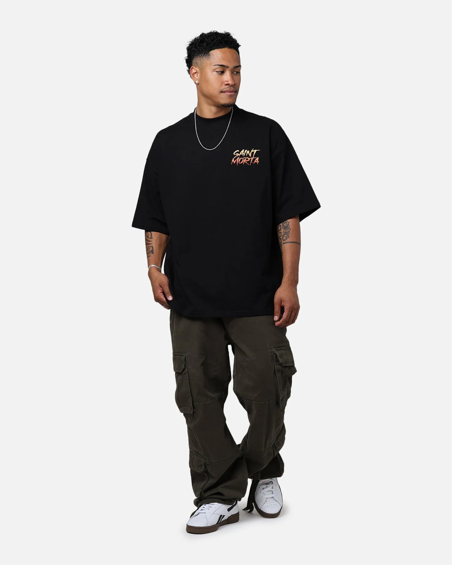 Saint Morta Deranged Mock T-Shirt Black