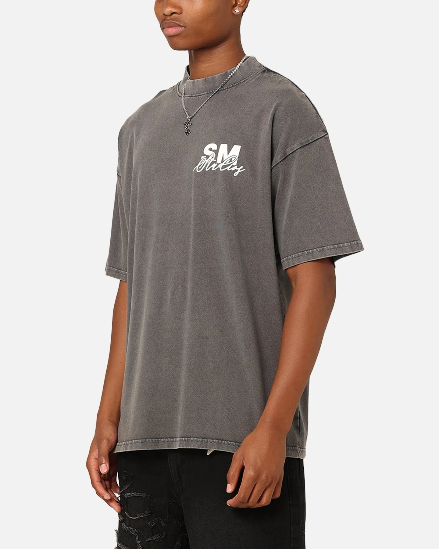 Saint Morta Saint Studios T-Shirt Washed Charcoal