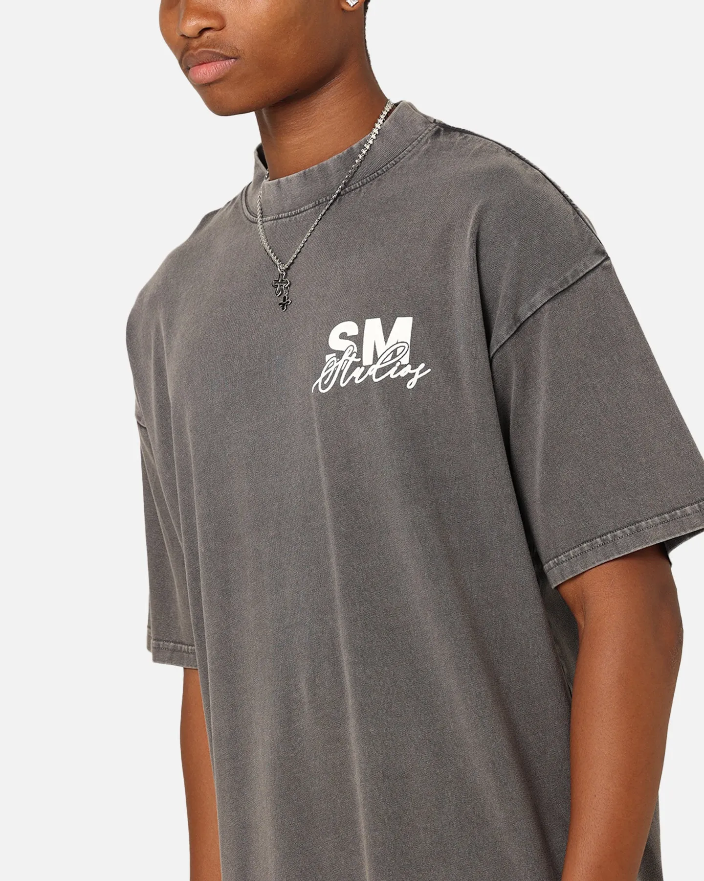 Saint Morta Saint Studios T-Shirt Washed Charcoal