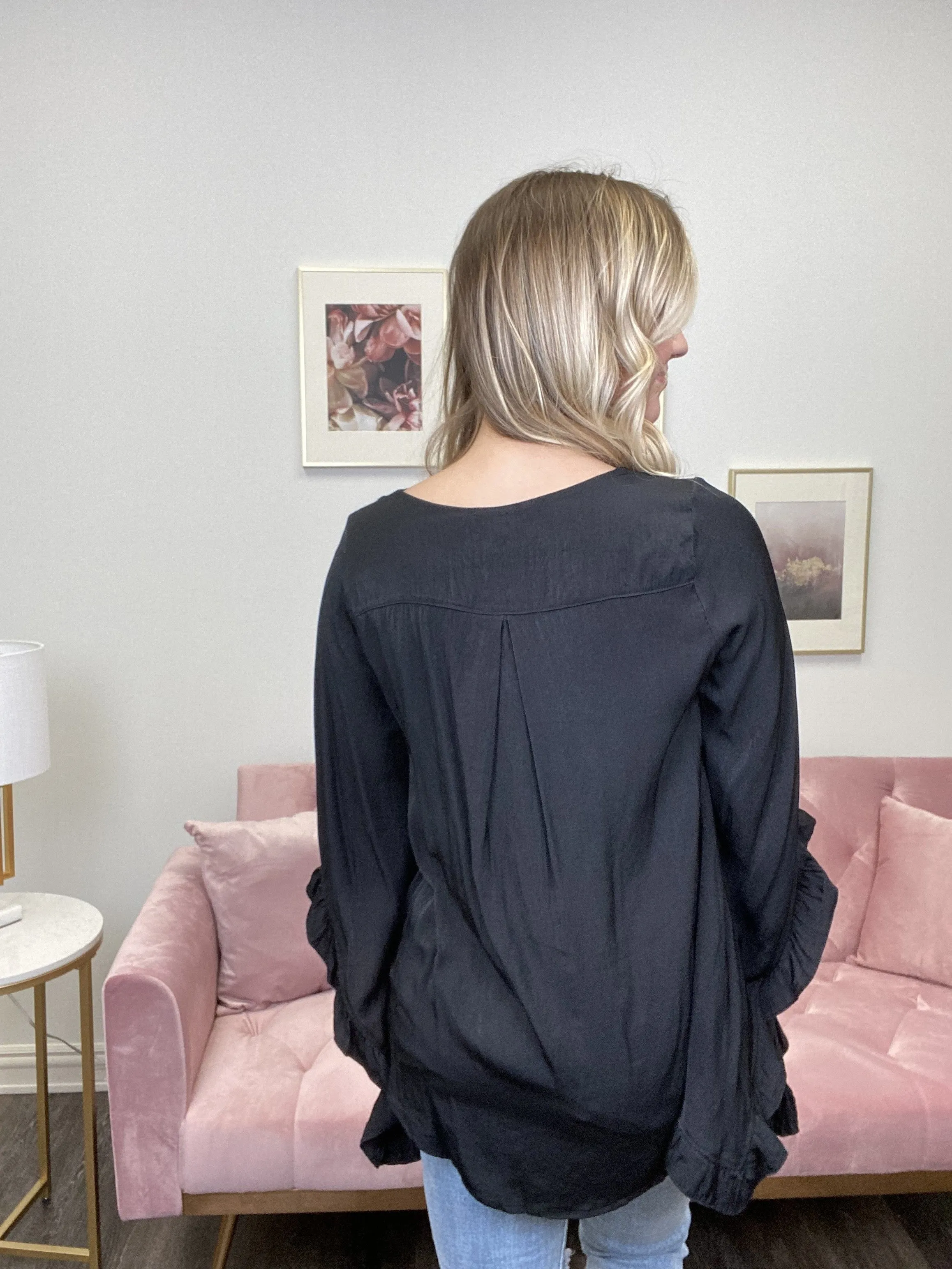 Satin Love Long Sleeve Top * Final Sale*