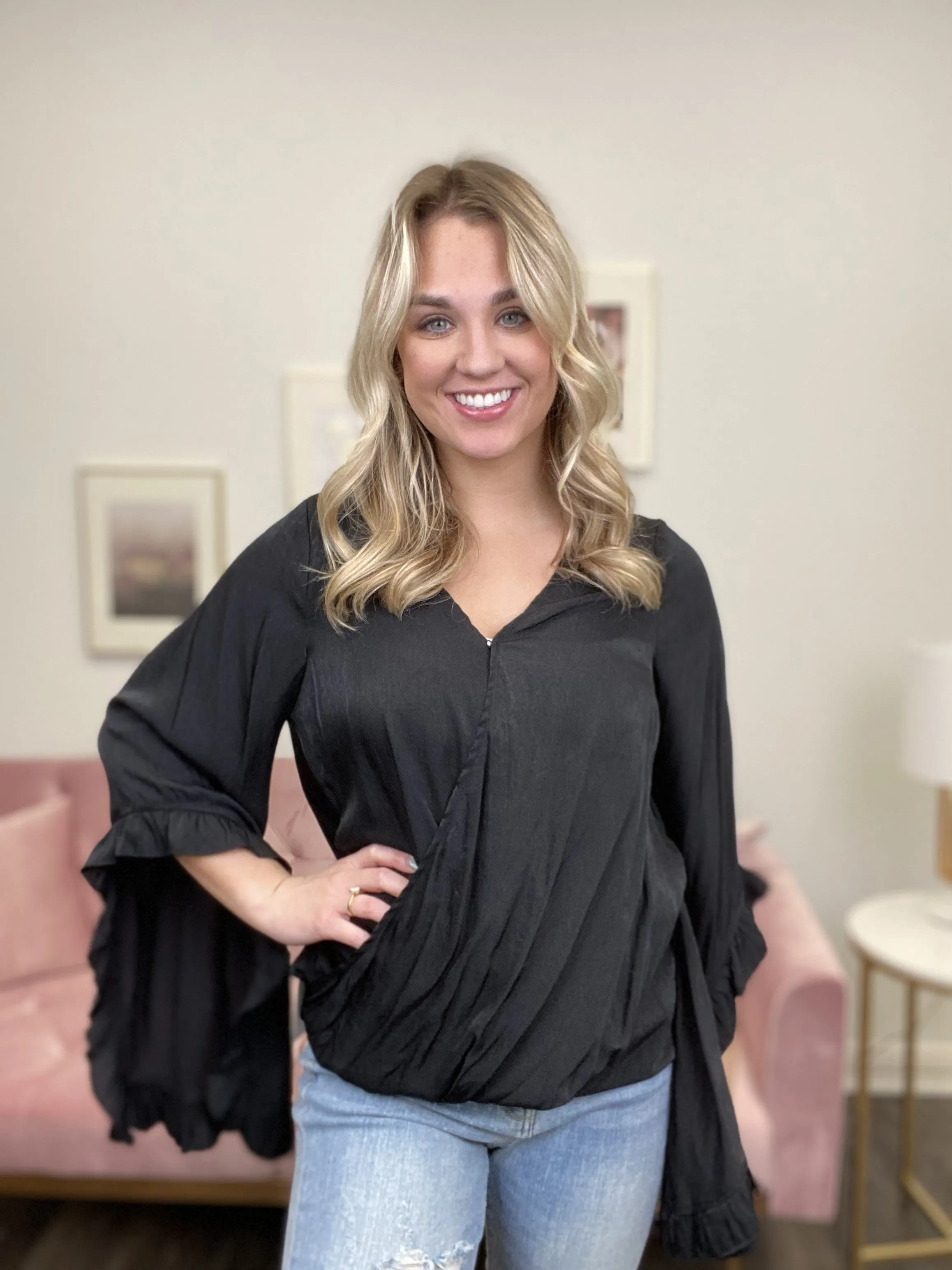 Satin Love Long Sleeve Top * Final Sale*