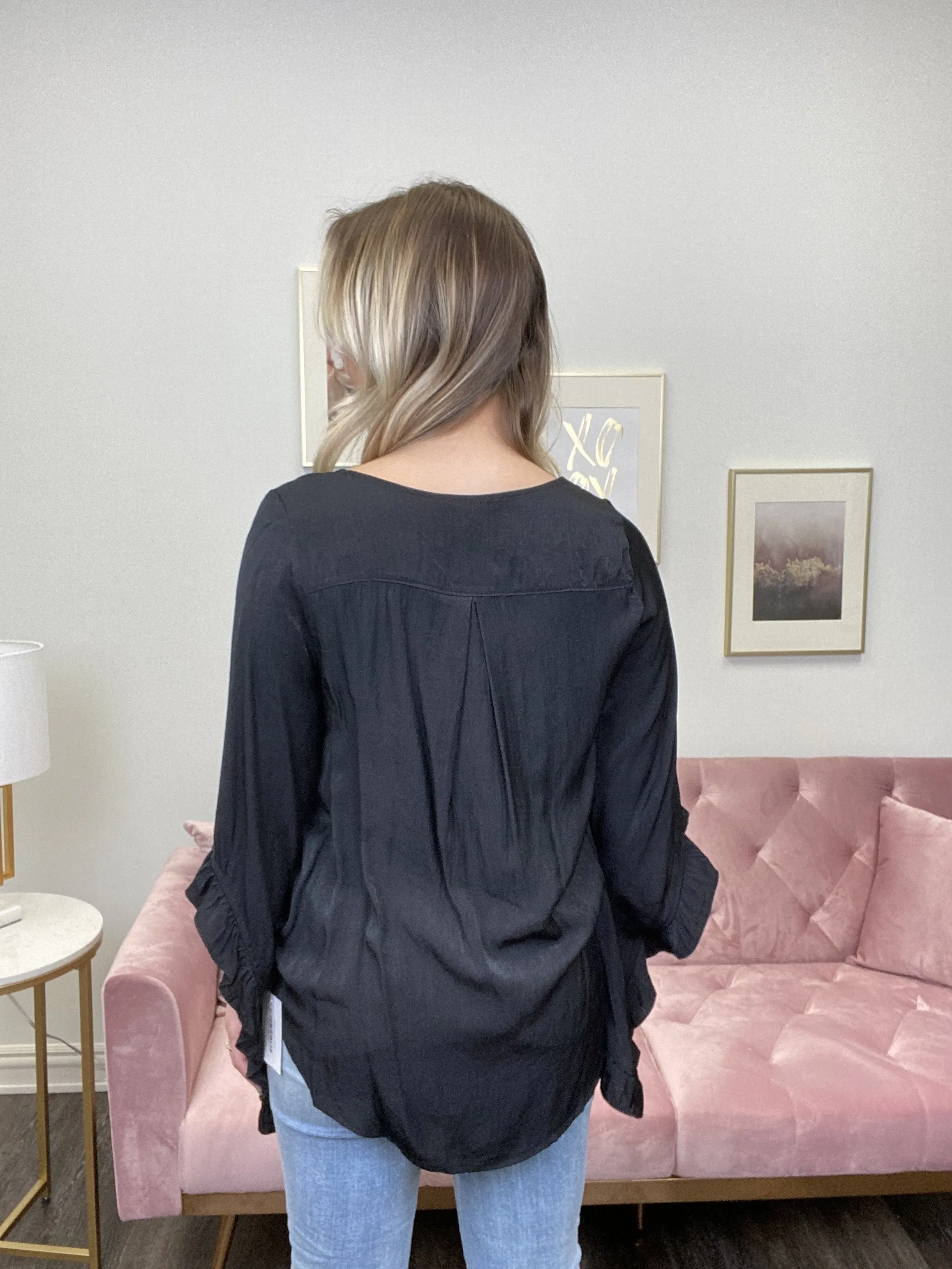 Satin Love Long Sleeve Top * Final Sale*