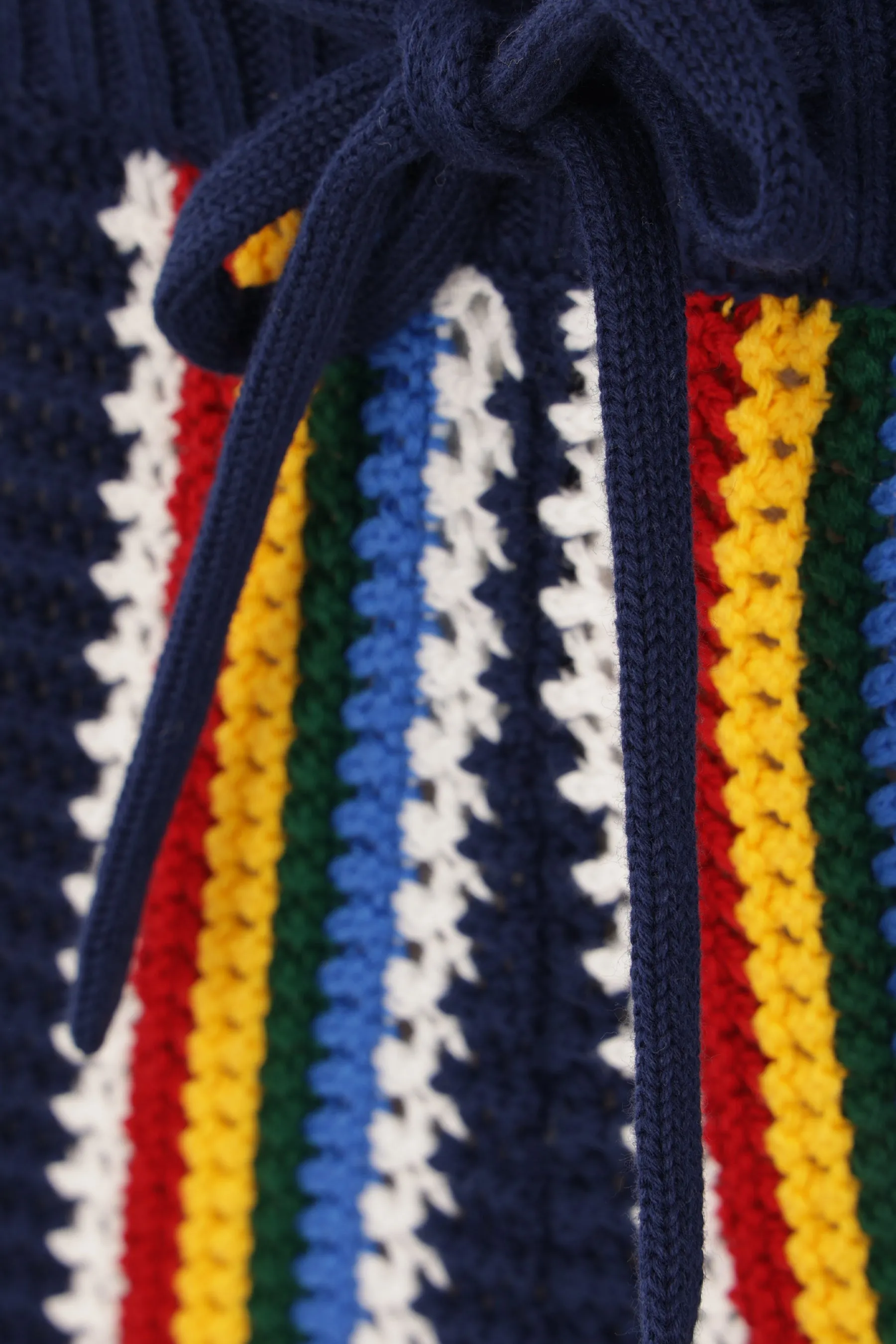 Striped Pattern Crochet Shorts