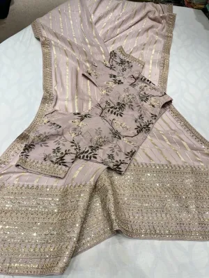 Summer striped trendy saree