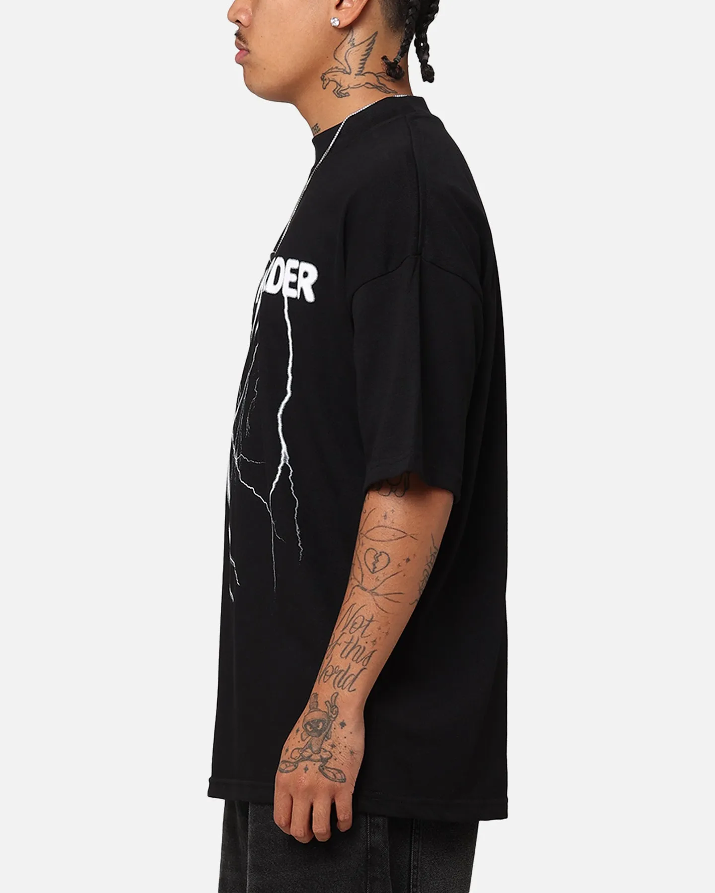 The Anti Order Voltage Mock Neck T-Shirt Black