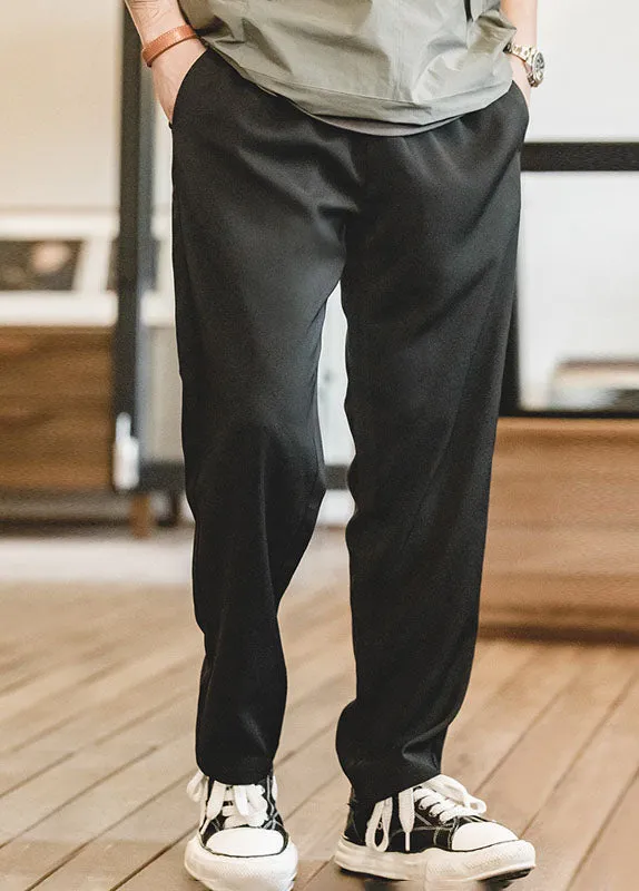 Tooling Casual Anti-Wrinkle Elastic-Waist Straight Men's Trousers