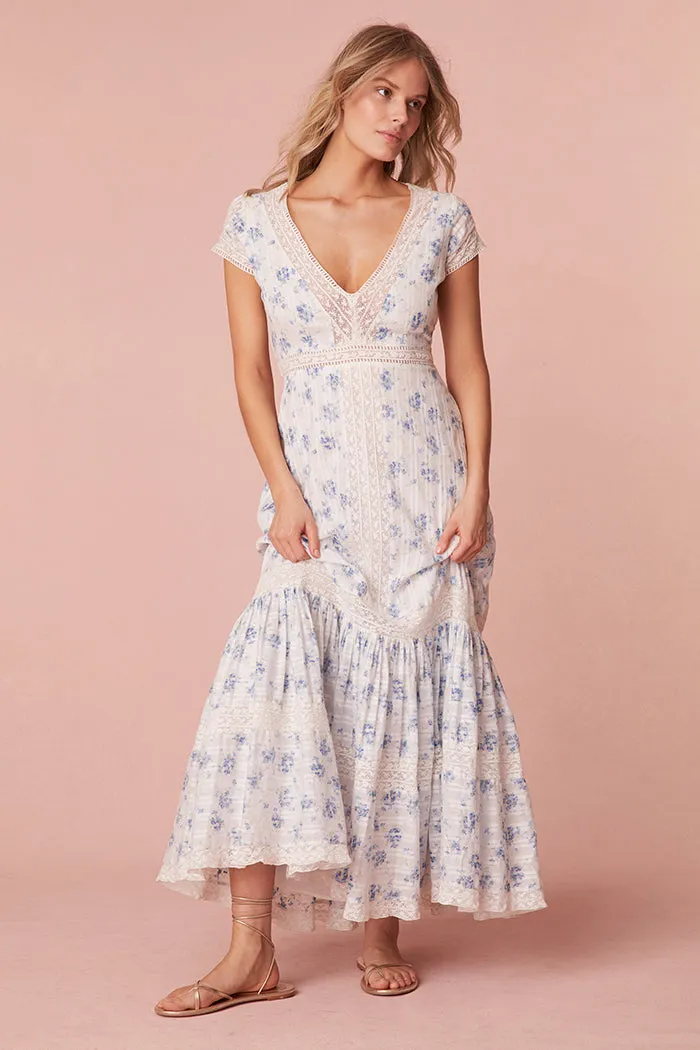 Vermella Cotton V-Neck Maxi Dress