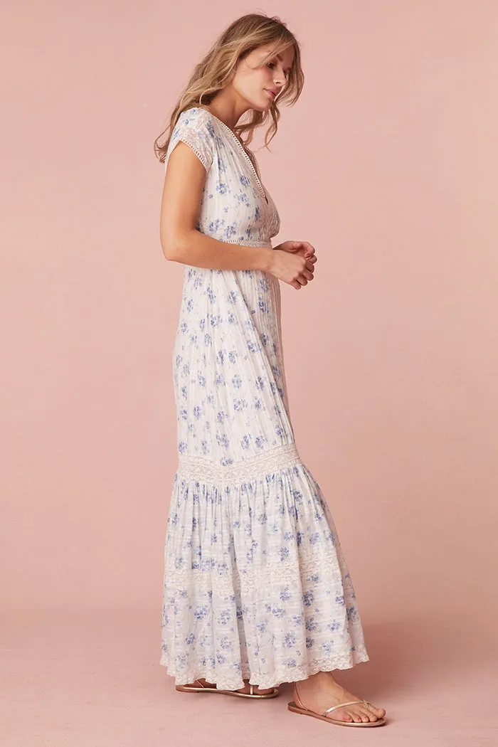 Vermella Cotton V-Neck Maxi Dress