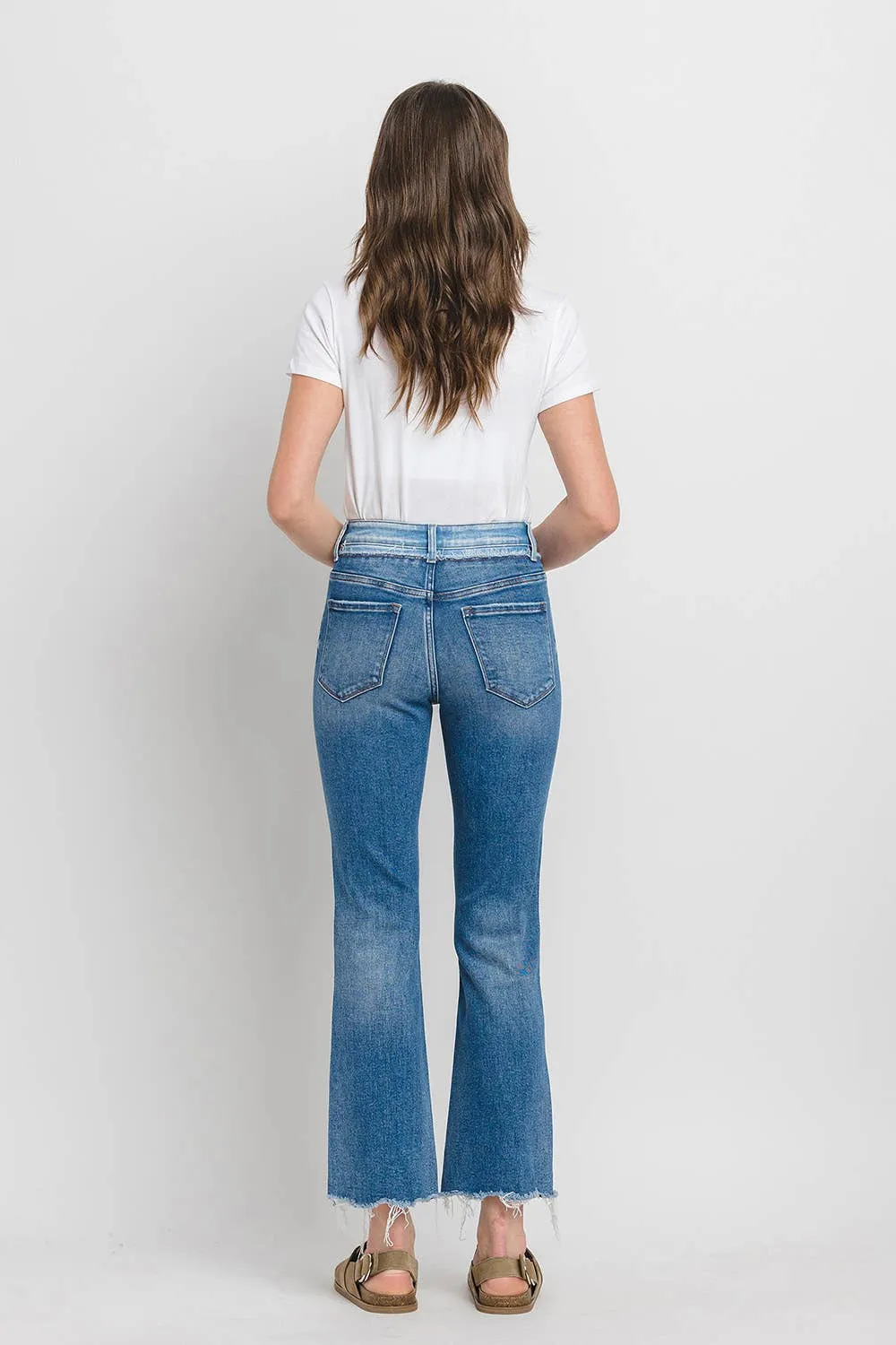 Vervet Blue High Rise Kick Flare